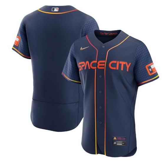 Men Houston Astros Blank 2022 Navy City Connect Flex Base Stitched Baseball jersey