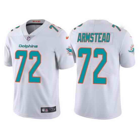 Men Miami Dolphins #72 Terron Armstead White Vapor Untouchable Limited Stitched Football jersey