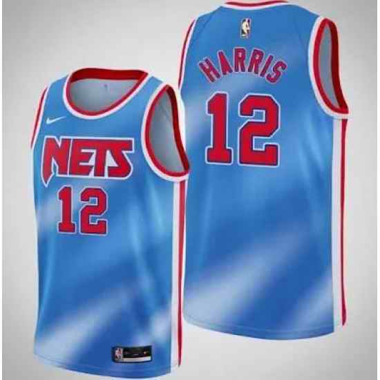 Men Brooklyn Nets #12 Joe Harris Blue NBA Swingman 2021 Jersey