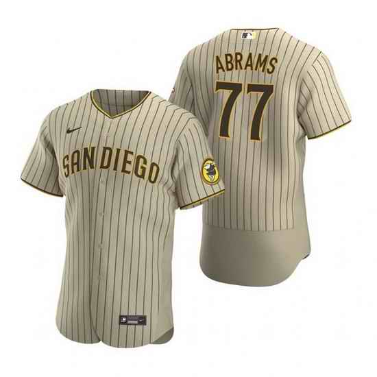 Men San Diego Padres #77 C J  Abrams Tan Flex Base Stitched Baseball jersey