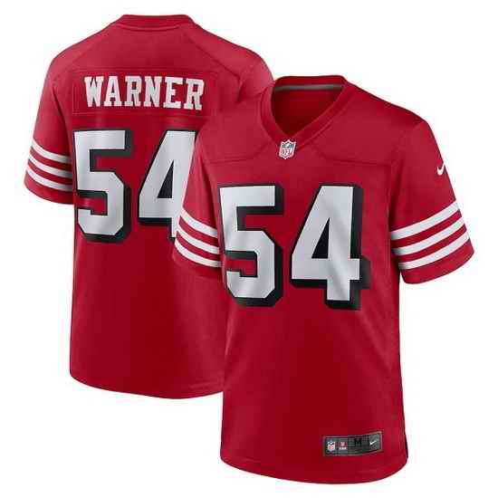 Youth Nike San Francisco 49ers Fred Warner #54 Red Rush NFL Jersey