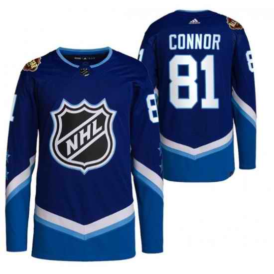 Men Winnipeg Jets #81 Kyle Connor 2022 All Star Blue Stitched Jersey