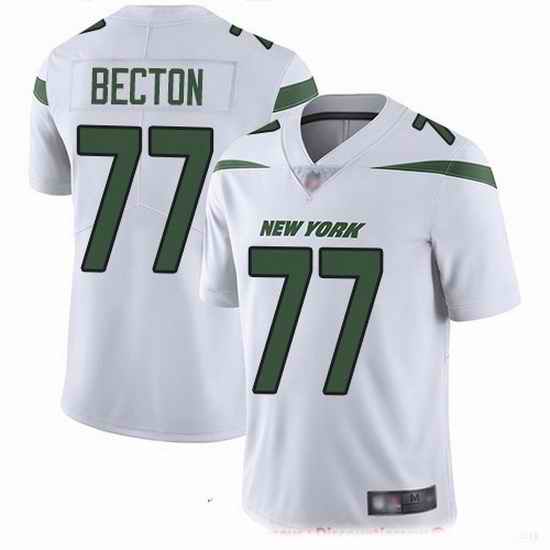 Youth Nike New York Jets #77 Mekhi Becton White Men Stitched NFL Vapor Untouchable Limited Jersey