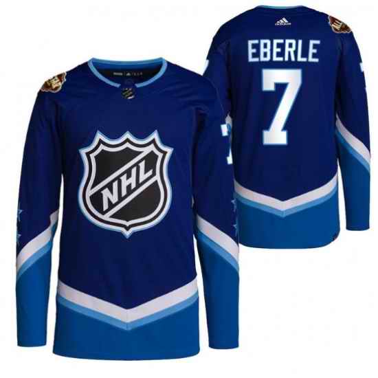 Men Seattle Kraken #7 Jordan Eberle 2022 All Star Blue Stitched Jersey