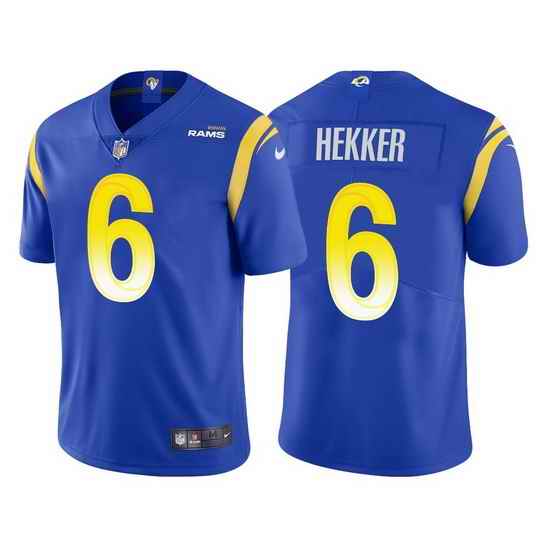 Youth Los Angeles Rams #6 Johnny Hekker Vapor Limited Blue Jersey