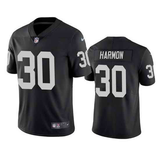 Men Las Vegas Raiders #30 Duron Harmon Black Vapor Untouchable Limited Stitched Jersey