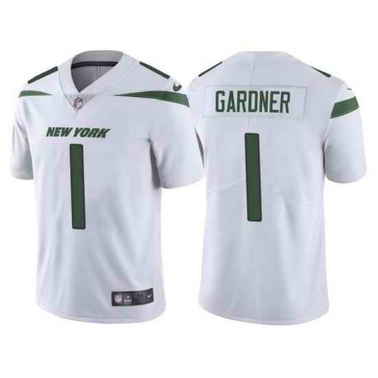 Nike New York Jets #1 Ahmad Gardner White 2022 NFL Draft Vapor Untouchable Limited Jersey