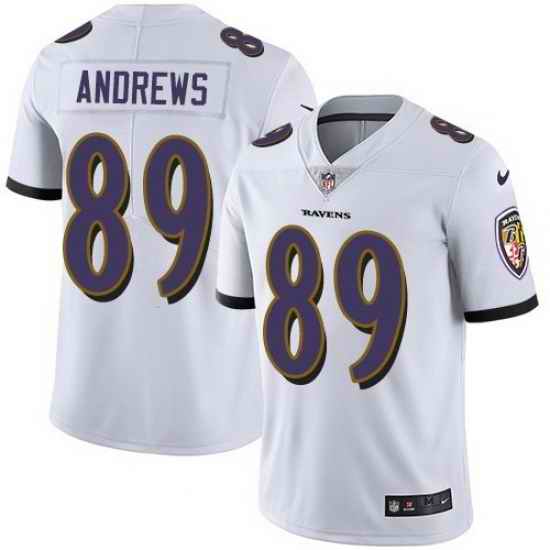 Youth Nike Baltimore Ravens #89 Mark Andrews White Vapor Untouchable Limited Jersey