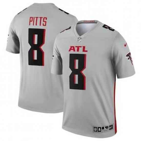 Men Atlanta Falcons #8 Kyle Pitts Gray Vapor Untouchable Limited Stitched Jersey