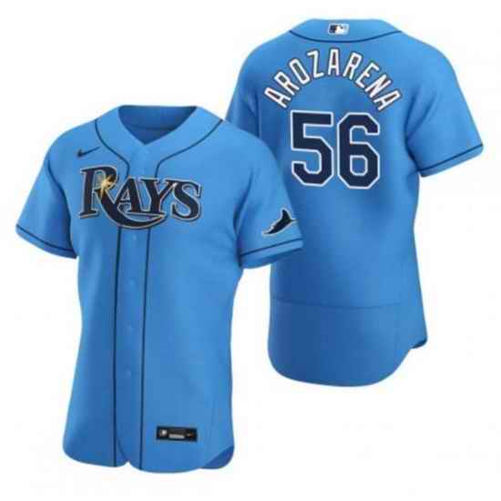 Men Tampa Bay Rays #56 Randy Arozarena Blue Flex Base Stitched Jersey