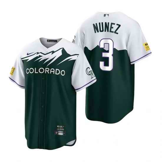 Men Nike Nike Colorado Rockies #3 Dom Nunez City Connect Stitched Baseball Jersey