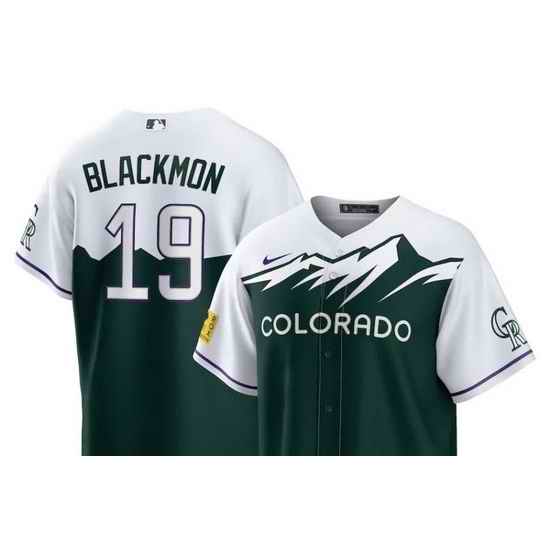 Men Nike Nike Colorado Rockies #19 Charlie Blackmon City Connect Stitched Baseball Jersey