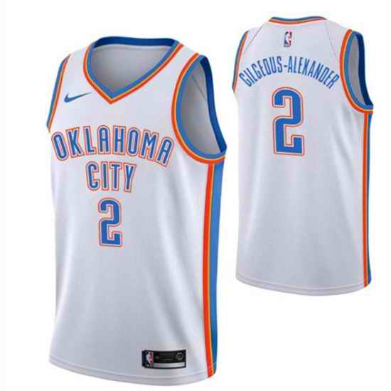 Men 27s Oklahoma City Oklahoma City Thunder  232 Shai Gilgeous Alexander White Stitched Basketball Jersey 8686 65659