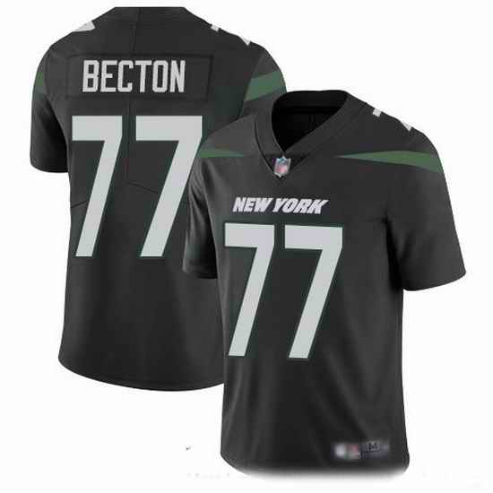 Youth Nike New York Jets #77 Mekhi Becton Black Stitched NFL Vapor Untouchable Limited Jersey