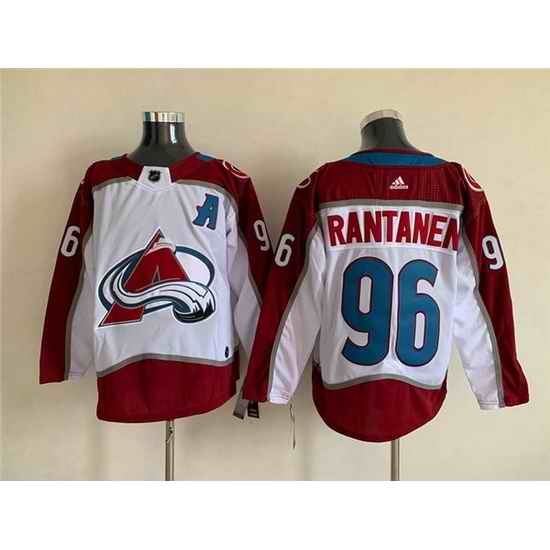 Men Colorado Avalanche #96 Mikko Rantanen White Stitched Jersey