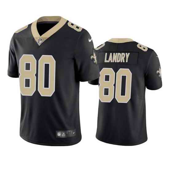 Men New Orleans Saints #80 Jarvis Landry Black Vapor Limited Stitched Jersey