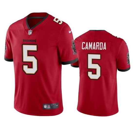 Men Tampa Bay Buccaneers #5 Jake Camarda Red Vapor Untouchable Limited Stitched Jersey