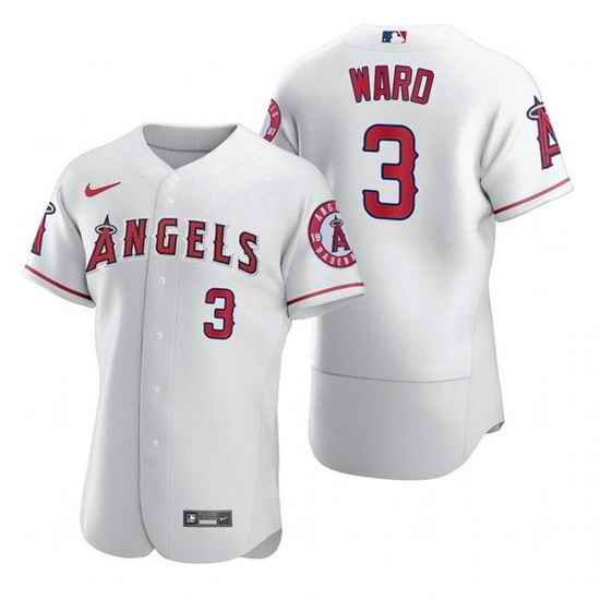 Men Los Angeles Angels #3 Waylor Ward White Flex Base Stitched Jerse