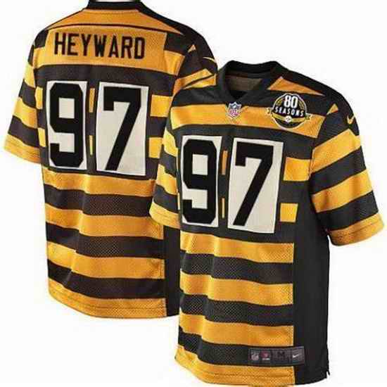Men Pittsburgh Steelers Cameron Heyward #97 80th Anniversary Limited Jersey
