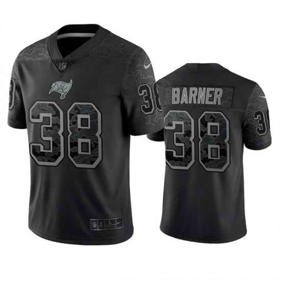 Men Tampa Bay Buccaneers #38 Kenjon Barner Black Reflective Limited Stitched Jersey