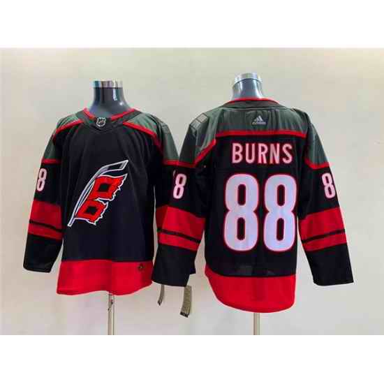 Men Carolina Hurricanes #88 Brent Burns Black Stitched Jersey