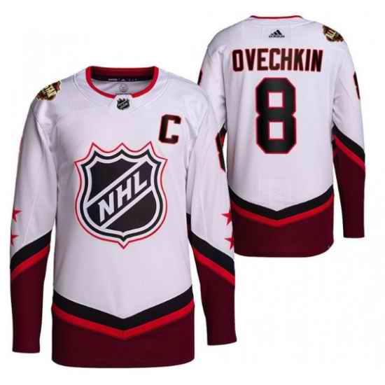 Men Washington Capitals #8 Alex Ovechkin 2022 All Star White Stitched Jersey