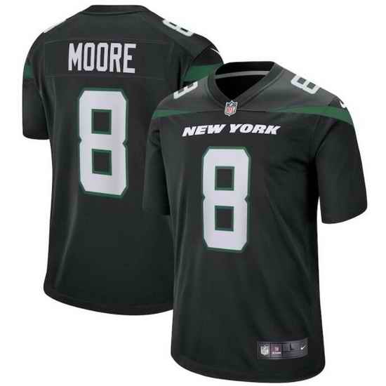 Youth New York Jets Elijah Moore #8 Black Vapor Limited Stitched Football Jersey