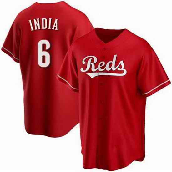 Men Cincinnati Reds #6 Jonathan India Red Cool Base Stitched Jersey