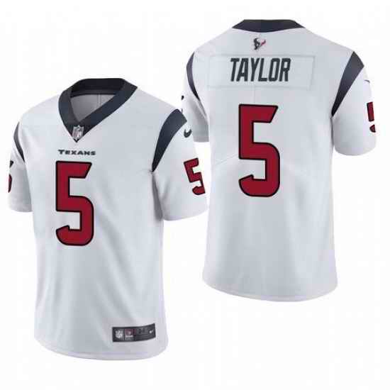 Men Houston Texans #5 Tyrod Taylor White Vapor Untouchable Limited Stitched Jersey