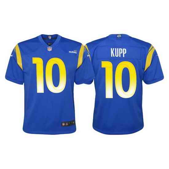 Youth Los Angeles Rams #10 Cooper Kupp Blue Stitched Football Limited Jersey