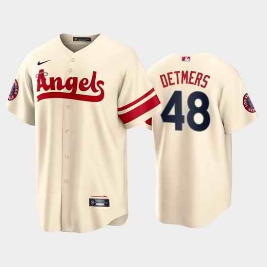 Men Los Angeles Angels #48 Reid Detmers 2022 Cream City Connect Cool Base Stitched Jerseys