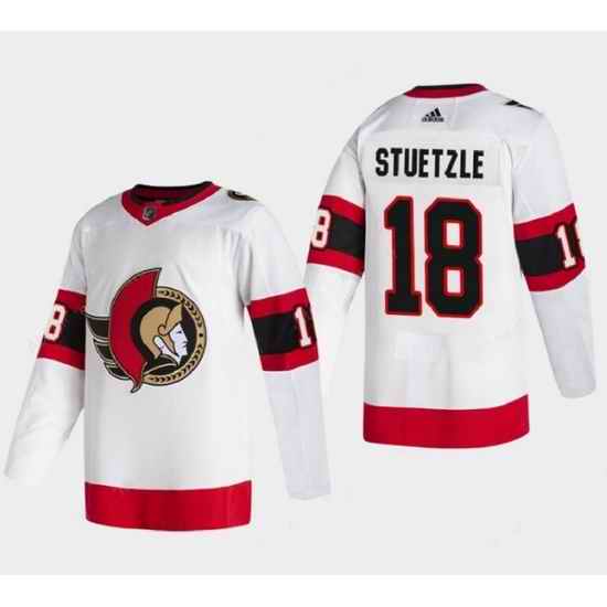 Men Ottawa Senators #18 Tim Stutzle White Stitched jersey