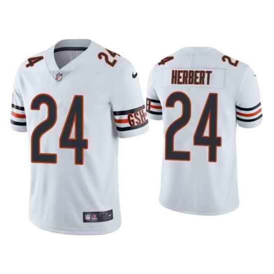 Men Chicago Bears #24 Khalil Herbert White Vapor Untouchable Limited Stitched Jersey