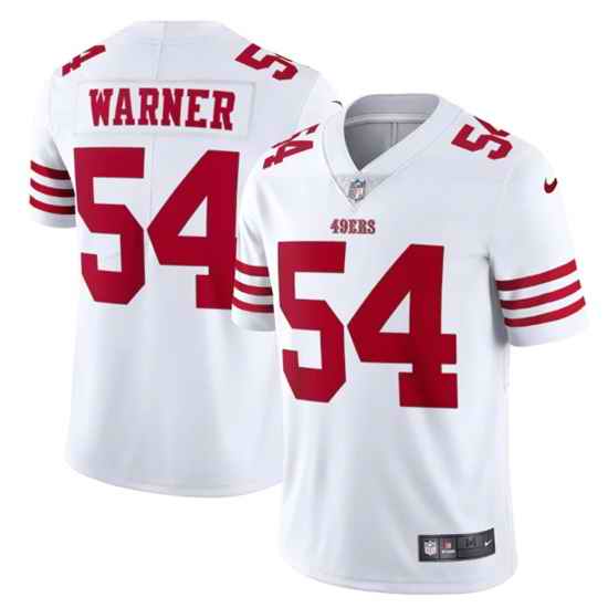 Men San Francisco 49ers #54 Fred Warner 2022 New White Vapor Untouchable Stitched Jersey