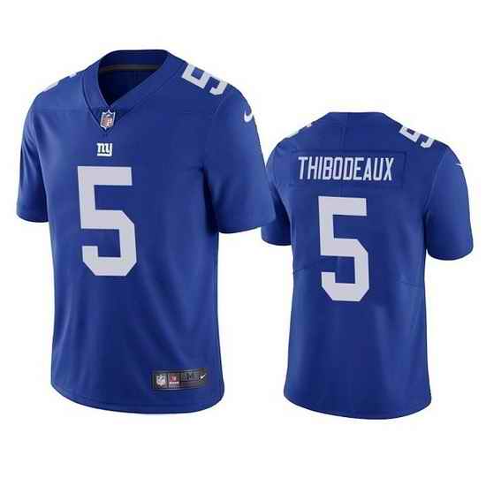 Men New York Giants #5 Kayvon Thibodeaux Blue Vapor Untouchable Limited Stitched jersey
