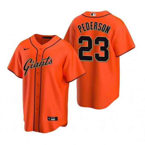 Men San Francisco New York Giants #23 Joc Pederson Orange Cool Base Stitched Jerse