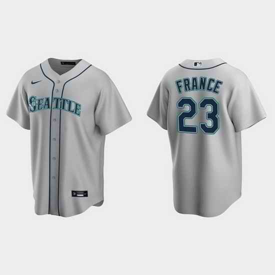 Men Seattle Mariners #23 Ty France Gray Cool Base Stitched Jersey