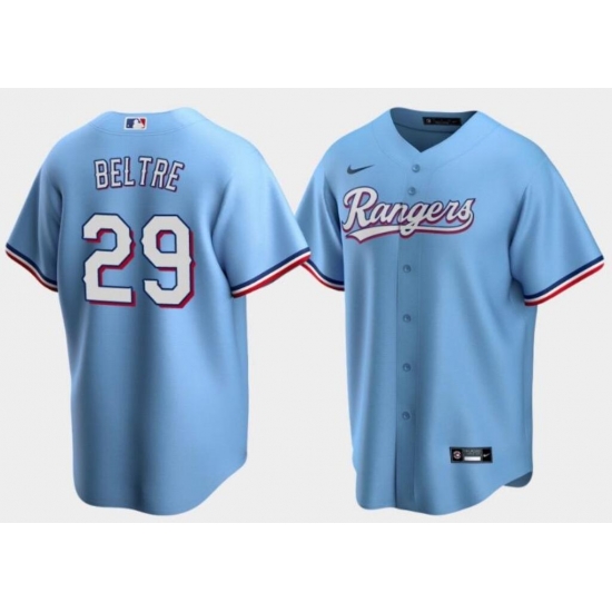 Men Nike Texas Rangers #29 Adrian Beltre Light Blue Cool Base Stitched MLB Jersey