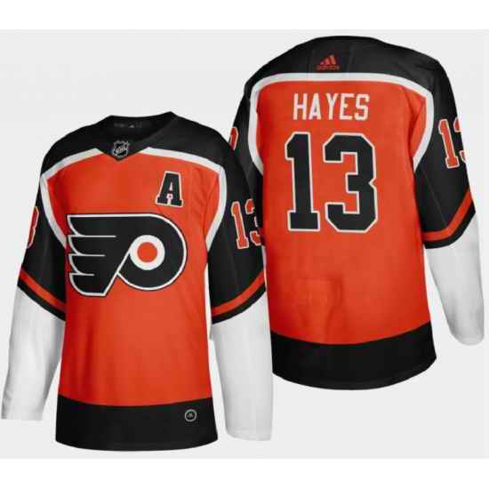 Men Philadelphia Flyers #13 Kevin Hayes Orange Reverse Retro Stitched NHL Jersey