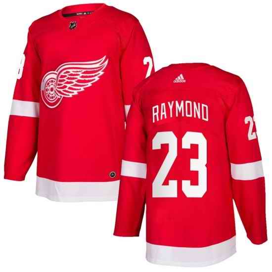Men Detroit Red Wings #23 Lucas Raymond Red Stitched jersey