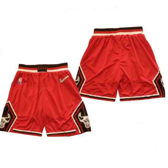 Men Chicago Bulls 75th Anniversary Red Shorts  28Run Small 2