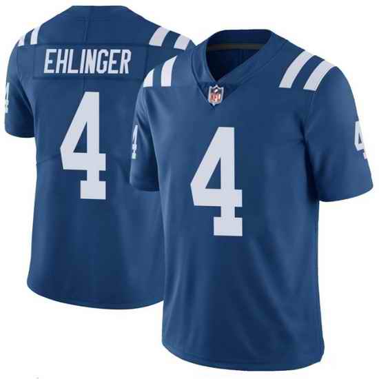 Men Indianapolis Colts #4 Sam Ehlinger Blue Vapor Untouchable Stitched Jersey