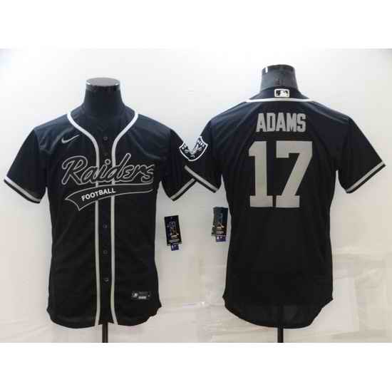 Men Las Vegas Raiders #17 Davante Adams Black Flex Base Stitched jersey