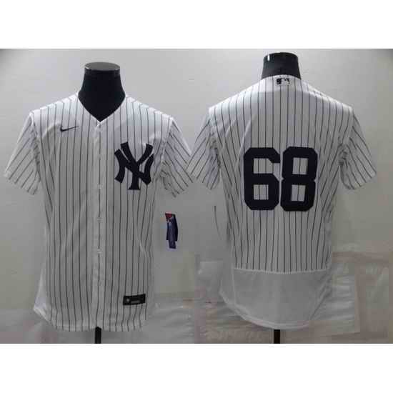 Men New York Yankees #68 Dellin Betances White Flex Base Stitched Jerse