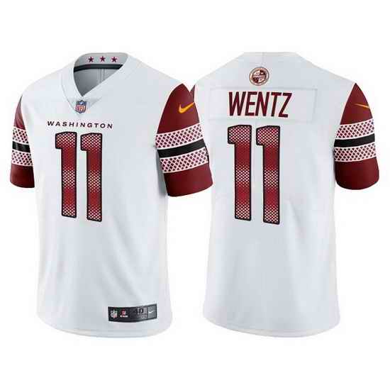 Men Washington Commanders #11 Carson Wentz 2022 White Vapor Untouchable Stitched jersey