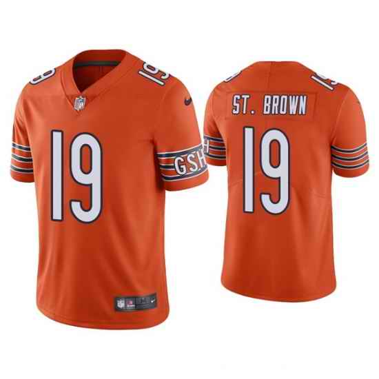 Men Chicago Bears #19 Equanimeous St  Brown Orange Vapor Untouchable Limited Stitched Jersey