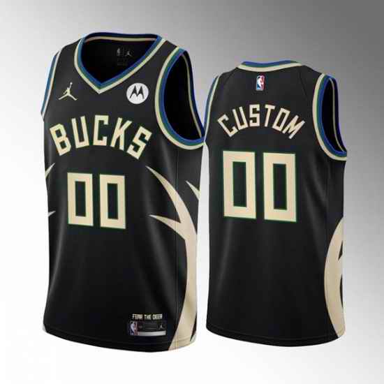 Men Women Youth Milwaukee Bucks Active Player Custom 2022 #23 Black Statement Edition Stitched Basketball Jersey