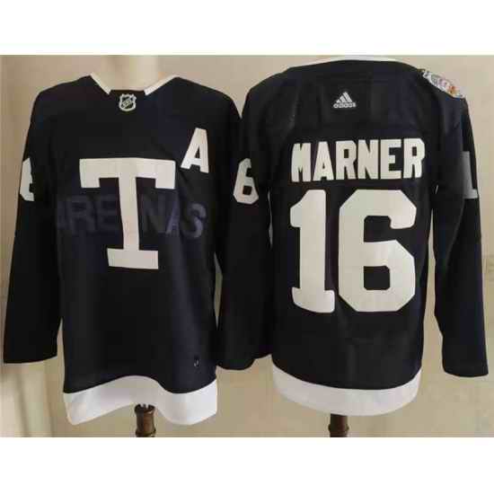 Men's Toronto Maple Leafs #16 Mitchell Marner Navy 2022 NHL Heritage Classic Adidas Jersey