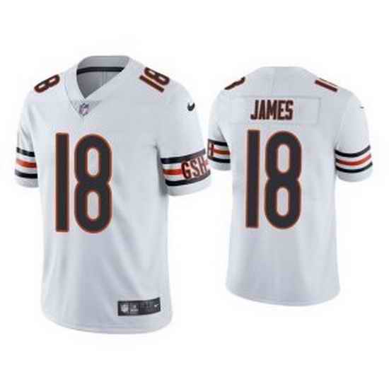 Men White Chicago Bears #18 Jesse James Vapor untouchable Limited Stitched Jersey
