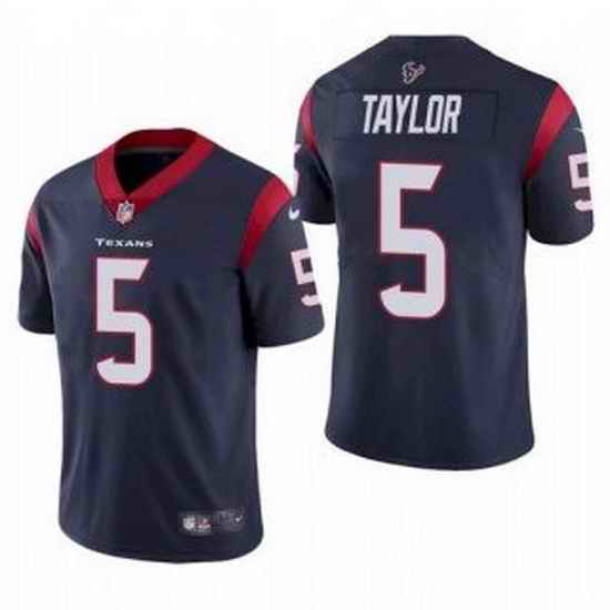 Men Houston Texans #5 Tyrod Taylor Navy Vapor Untouchable Limited Stitched Jersey